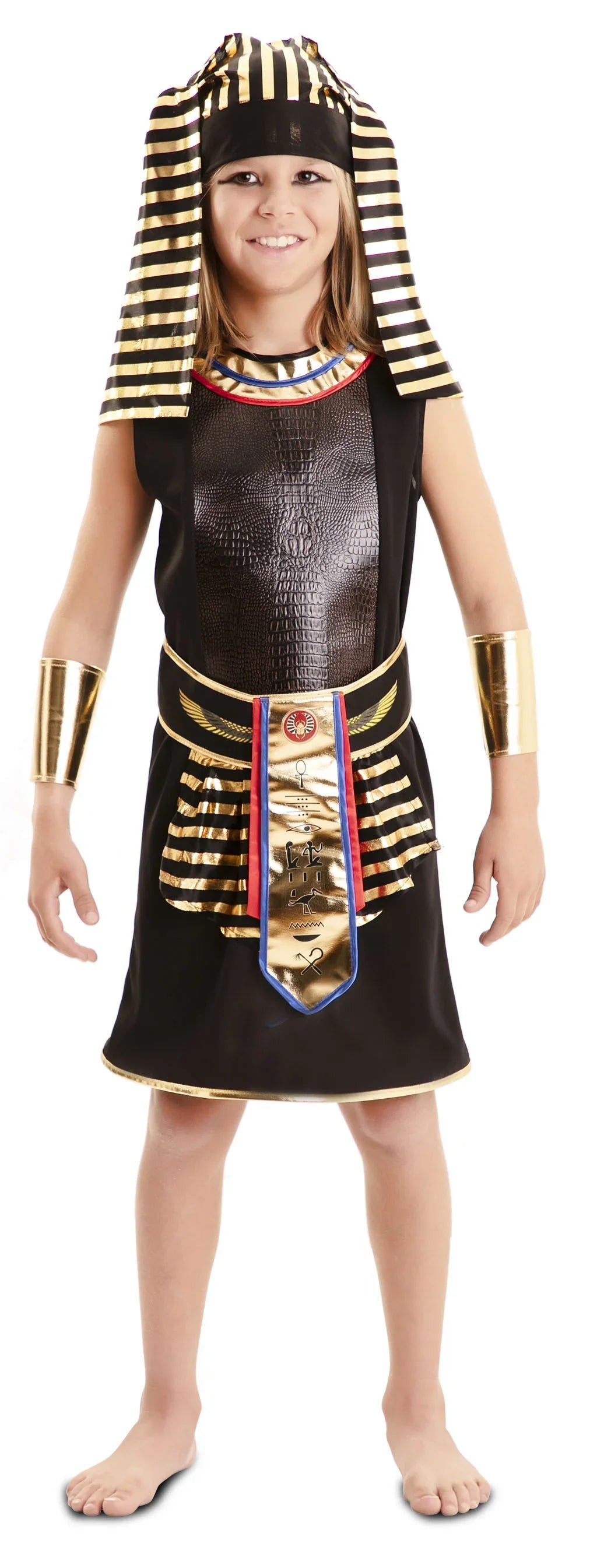 Disfraz de Faraón Egipcio Negro para Niño Egipcios Infantiles EuroCarnavales